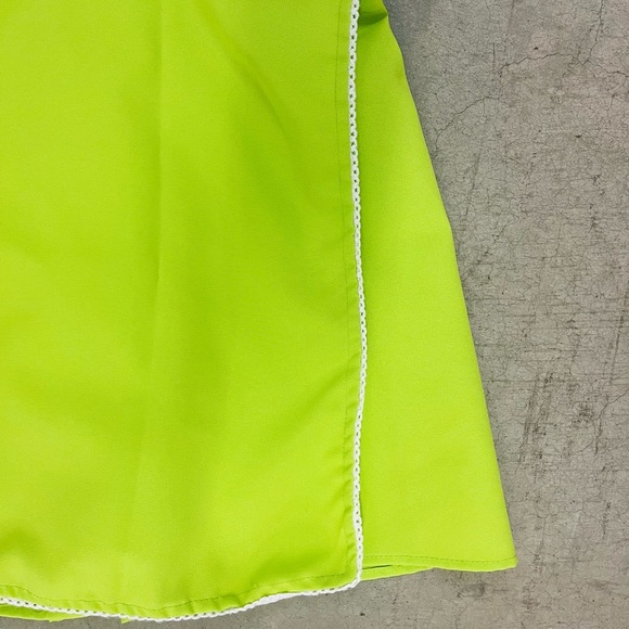 vintage 90s dayglo green mini skort - Picture 2 of 4